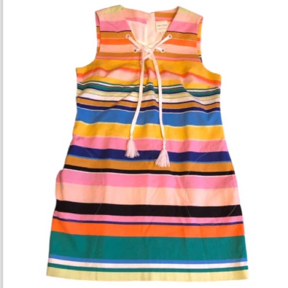 Anthropologie Tracy Reese pretty striped dress sz large petite